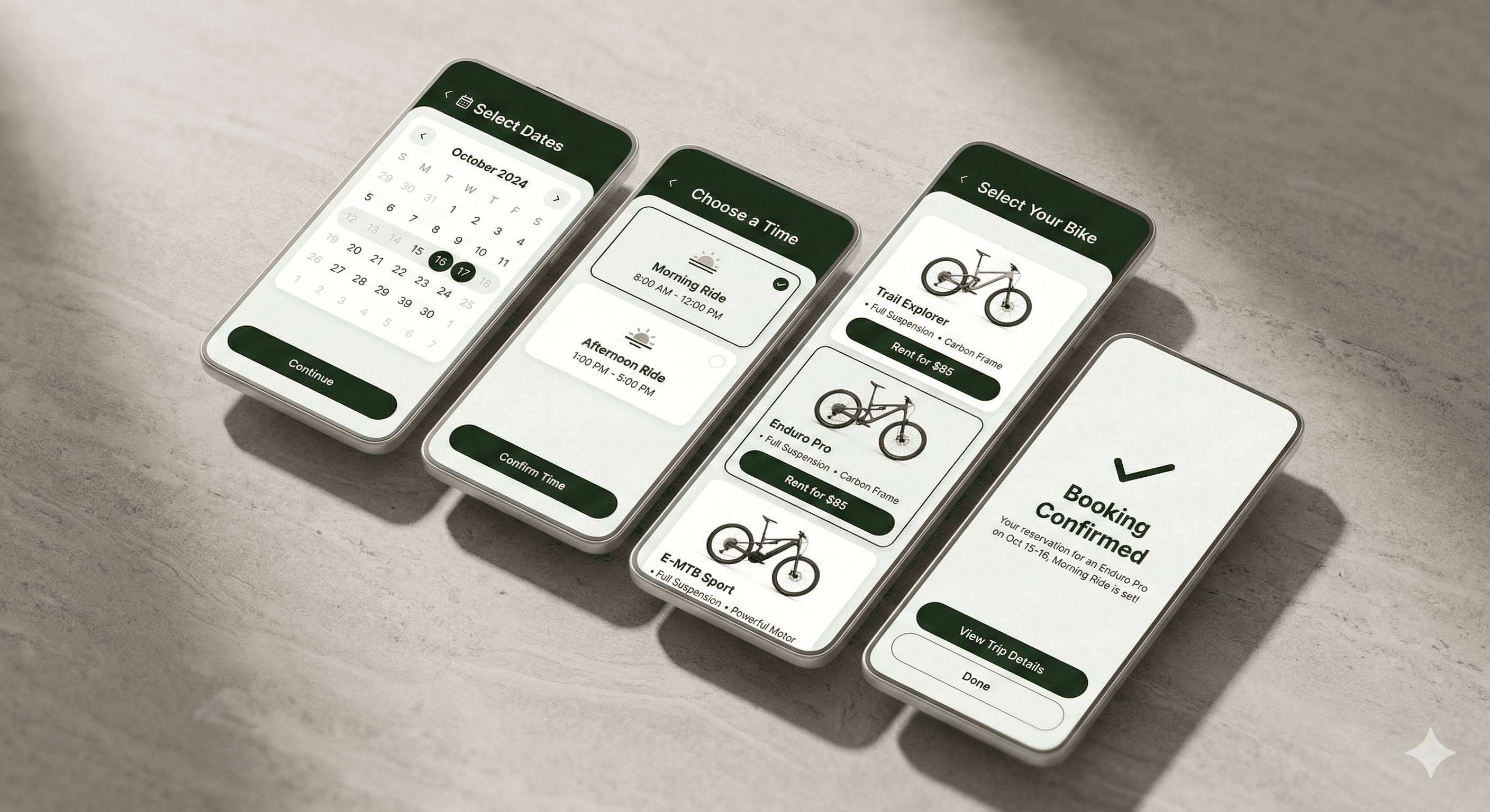 MTB Reserve Rider Booking Interface